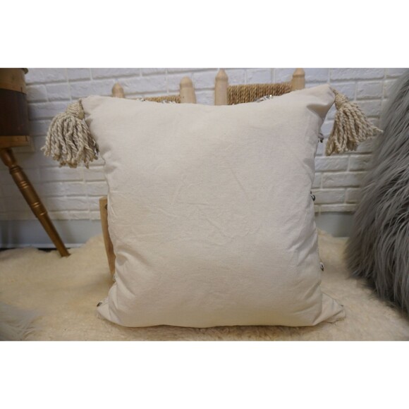 Vintage Moroccan Handira Pillow Cover: Berber Wedding Blanket Cushion 03YS00396 - Picture 10 of 10